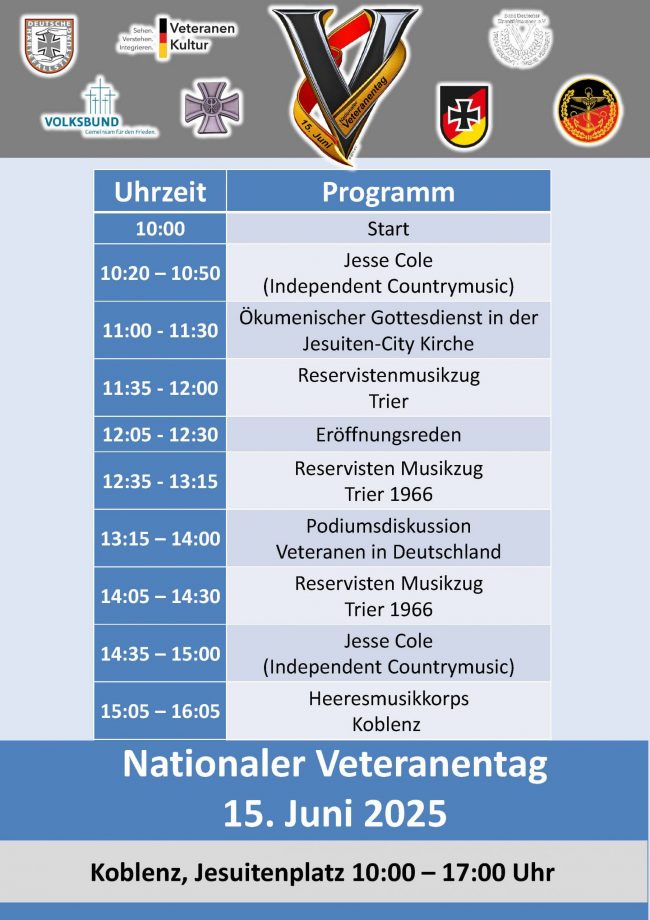programmablauf veteranentag